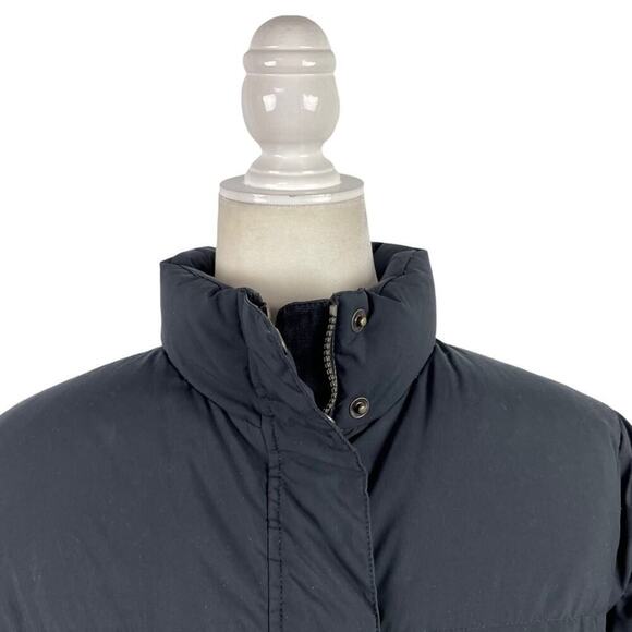 LL Bean Black and Pink Puffer Feather Down Puffer Full Zip Ski Winter Jacket M - Picture 3 of 15